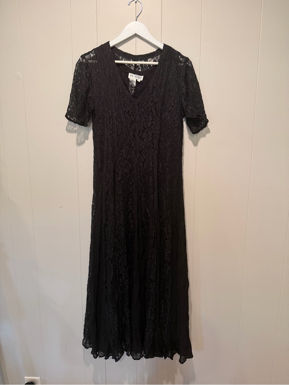 Together Black Lace Maxi Dress with V-Neck